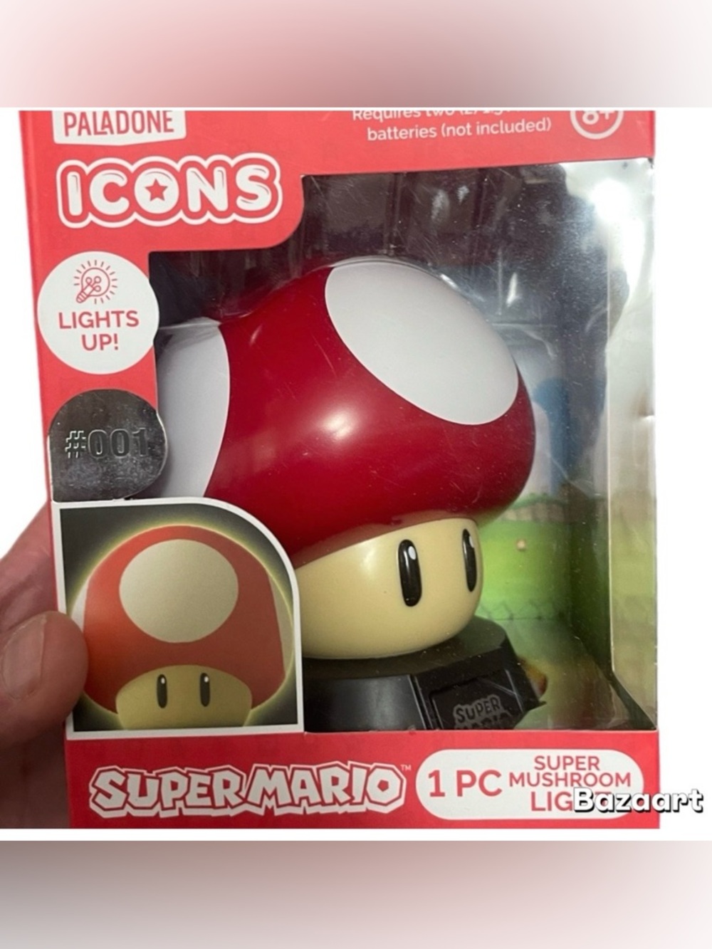Super Mario Super Mushroom Light #001 Nintendo Night Light Paladone Icons